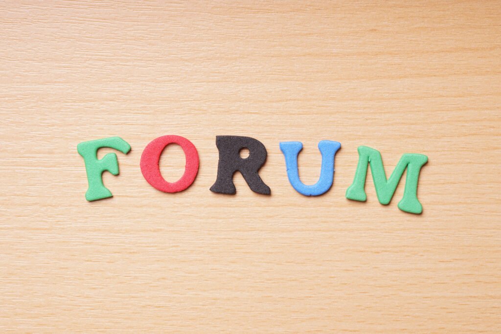 forum in foam rubber letters
